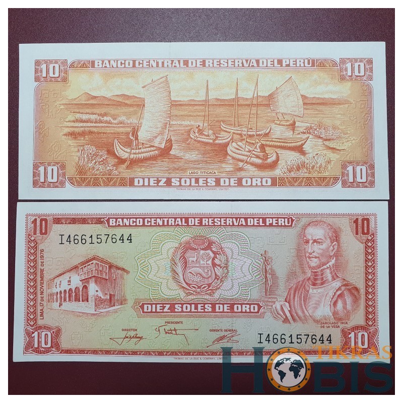 Peru 10 Soles de Oro, 1976 P-112a