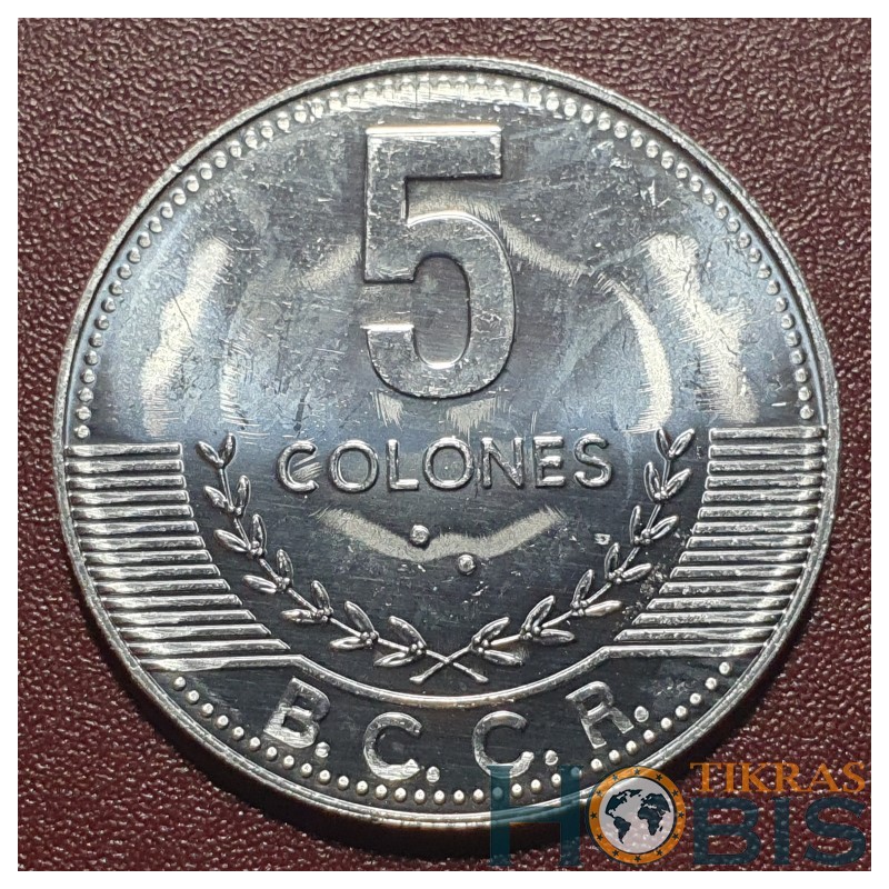 Costa Rica 5 colones, 2016 KM227b