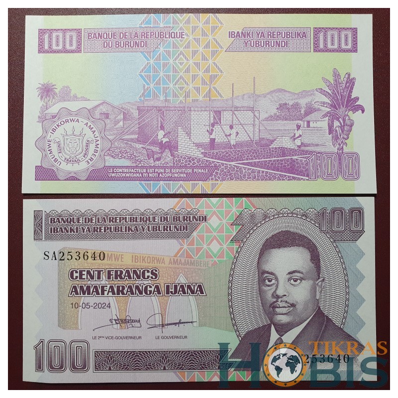 Burundi 100 francs, 2024 P-44c