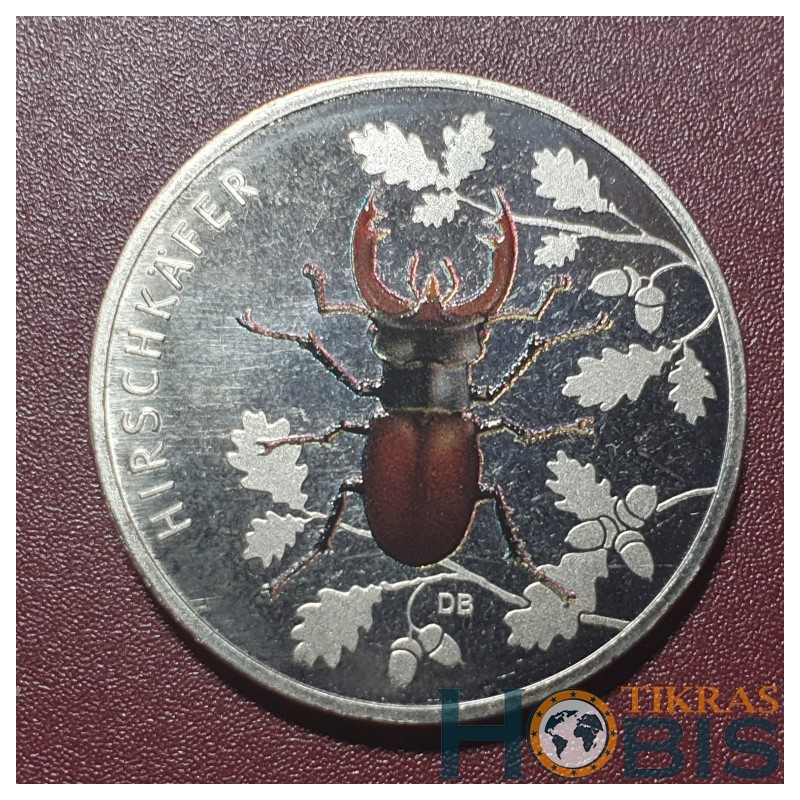 Germany 5 euro, 2024 Greater Stag Beetle UC347