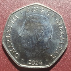 Gibraltaras 50 pensų, 2024 Kalėdos UC552