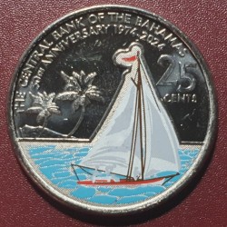 Bahamas 25 cents, 2024 50th...