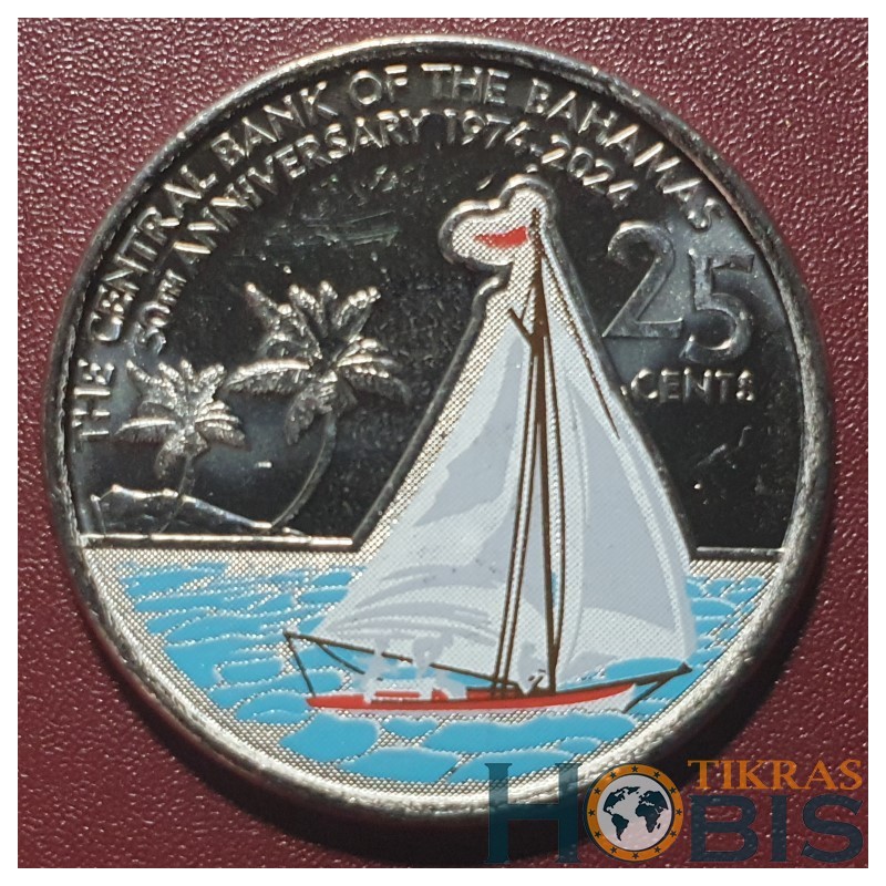 Bahamos 25 centai, 2024 Bahamų centriniui bankui 50 UC102