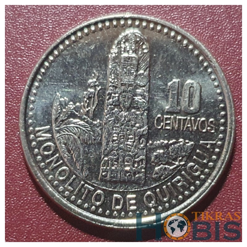 Gvatemala 10 sentavų, 2008 KM277
