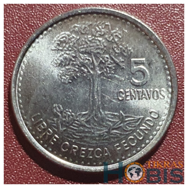 Gvatemala 5 sentavai, 2010 KM276.6