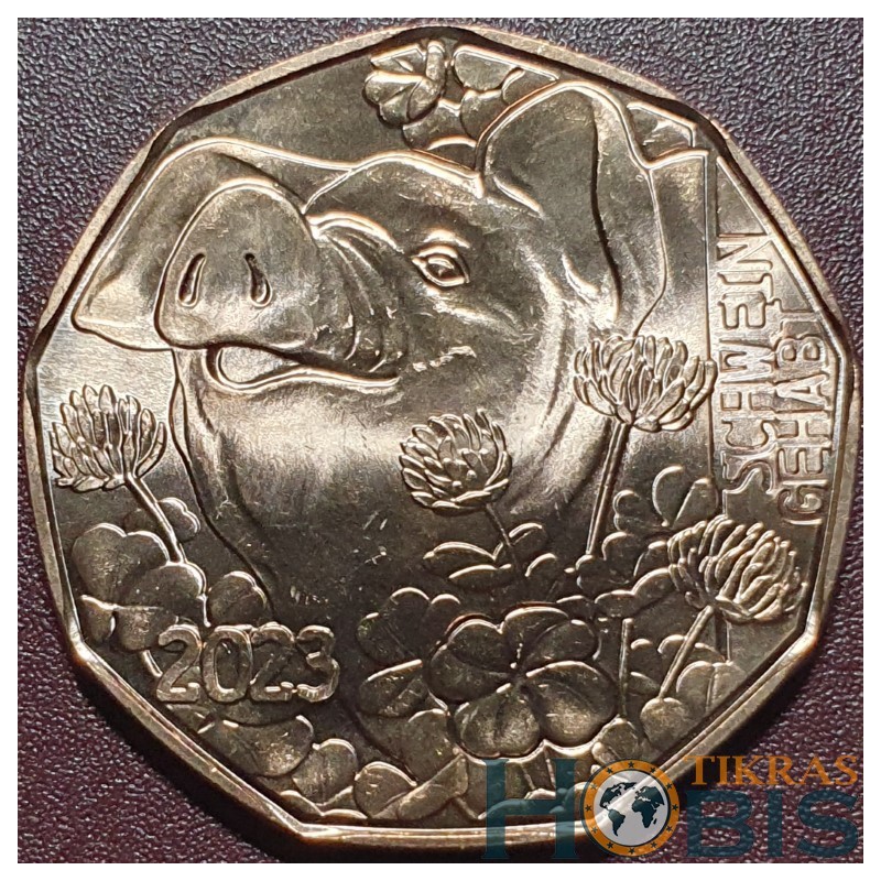 Austria 5 euro, 2023 The Popular Pig UC344