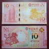 Macau 10 Patacas, 2014 P-117 "Banco da China"