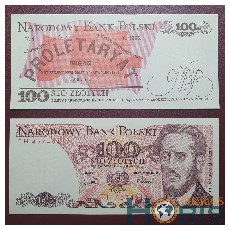 Lenkija 100 Zlotų, 1988 P-143e.2
