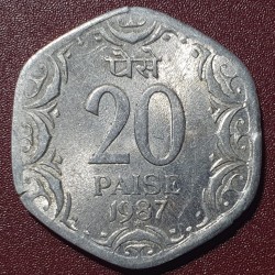 Indija 20 paisų, 1982-1997...