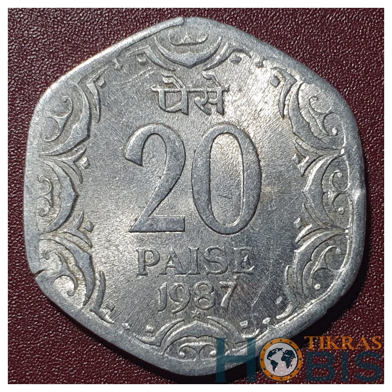 Indija 20 paisų, 1982-1997 KM44