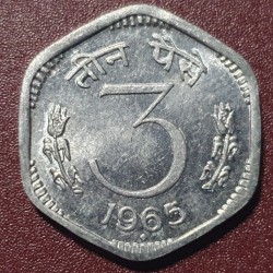 India 3 paise, 1965 KM14.1