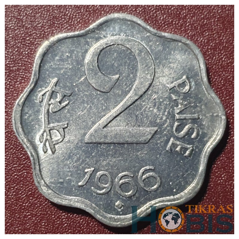 Indija 2 paisos, 1966 KM13.1