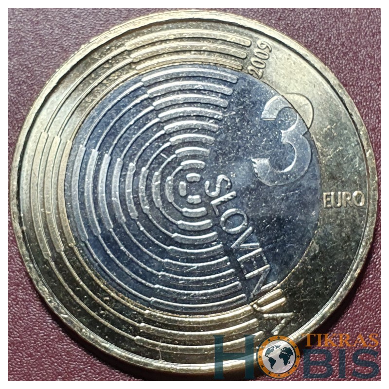 Slovenia 3 euro, 2009 100th First Flight KM85