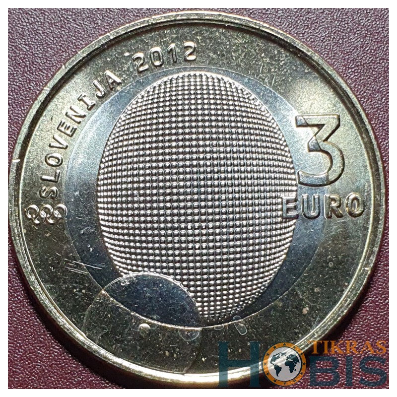 Slovenia 3 euro, 2012 100th First Olympic Medal KM109