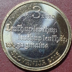 Slovėnija 3 eurai, 2015 Pirmojo spausdinto teksto 500 UC200