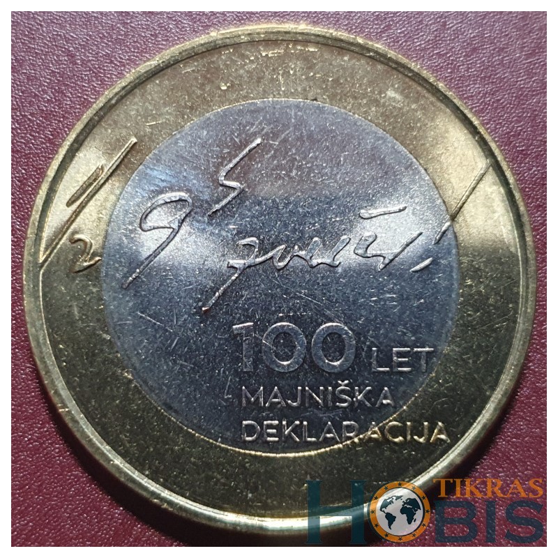 Slovenia 3 euro, 2017 100th May Declaration UC202