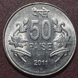 India 50 paise, 2011 KM398