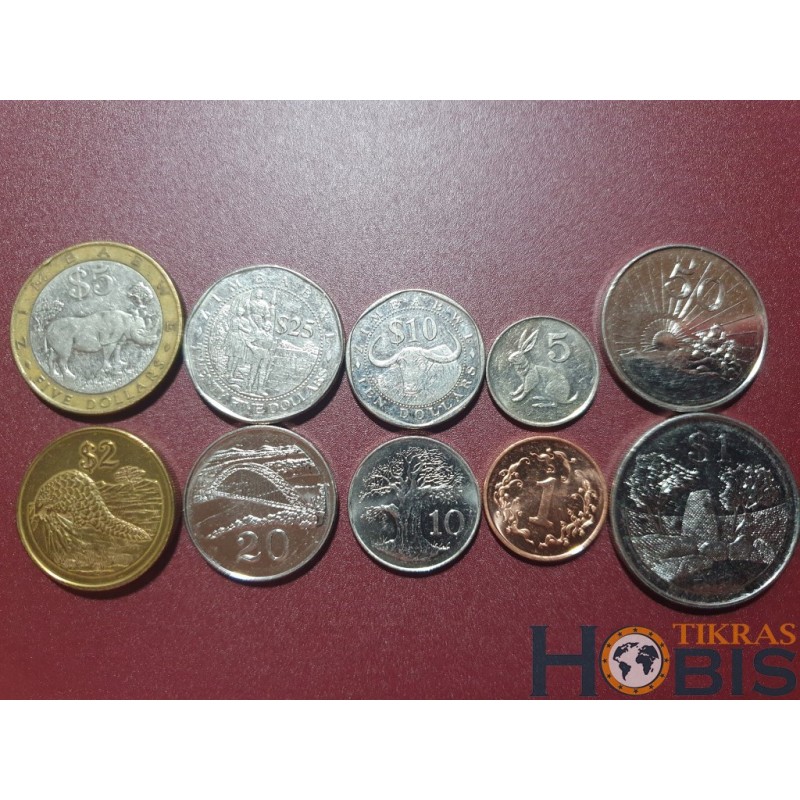 Zimbabvė, 1997-2003 metų, 10 vnt. rinkinys