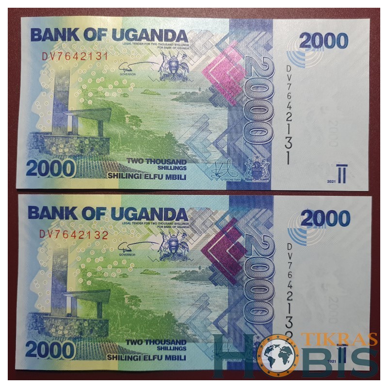 Uganda 2000 shillings, 2021 P-50f