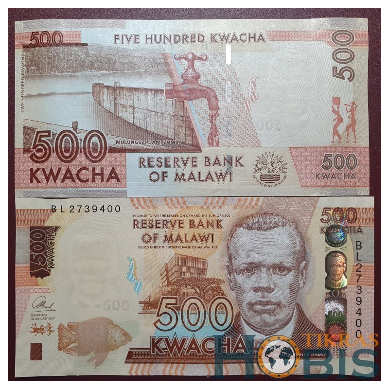 Malawi 500 kwachas, 2017 P-66b