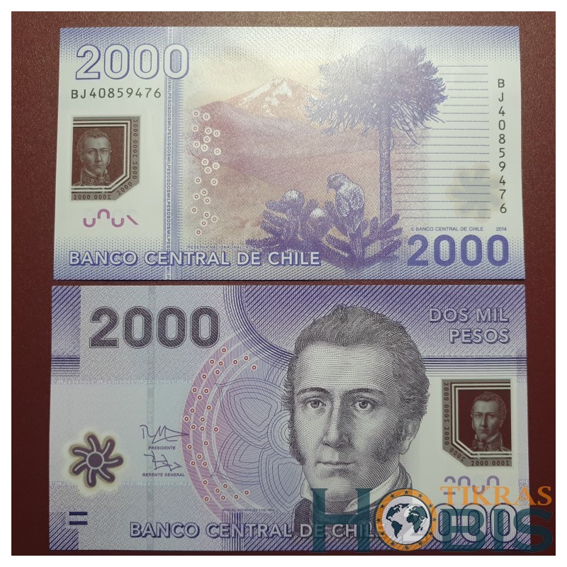 Čilė 2000 Pesos, 2014 P-162d