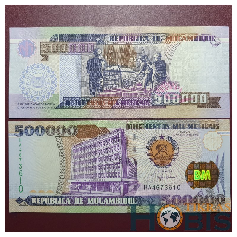 Mozambique 500000 Meticais, 2003 P-142