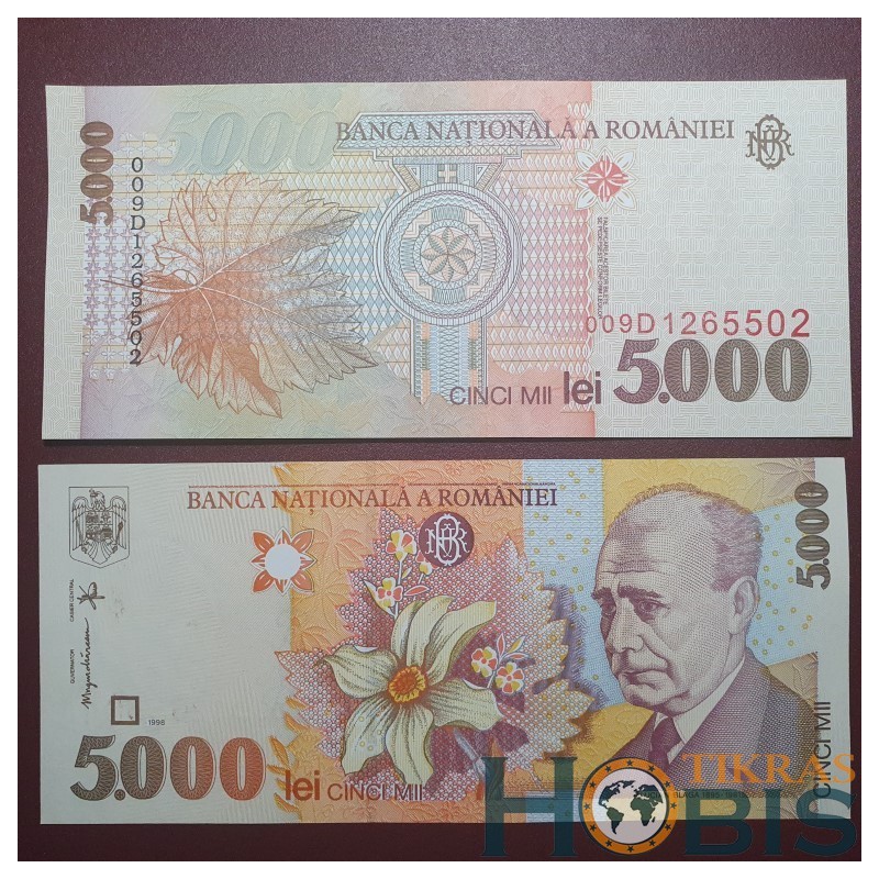 Romania 5000 LEI, 1998 P-107b