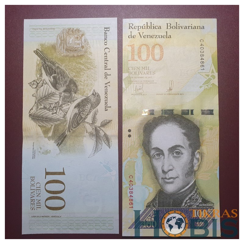 Venesuela 100 000 bolivarų, 2017 P-100e