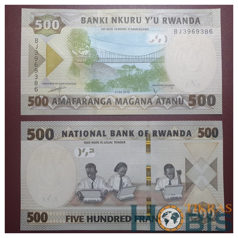 Ruanda 500 Francs, 2019 P-42a