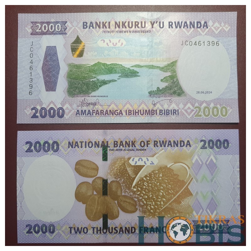 Rwanda 2000 Francs, 2024 P-44a