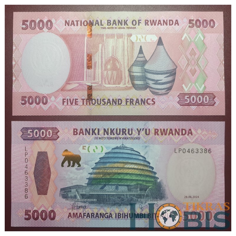 Rwanda 5000 Francs, 2024 P-45a