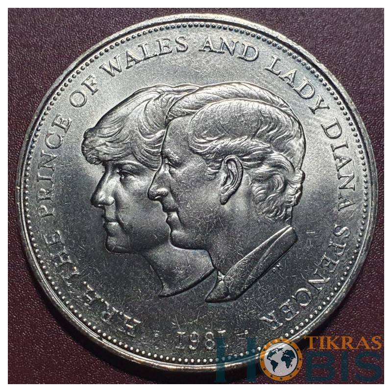 UK 25 pence, 1981 Wedding Charles and Diana KM925
