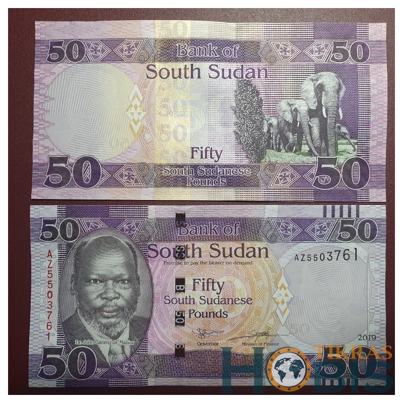 Pietų Sudanas 50 Pounds, 2019 P-14d