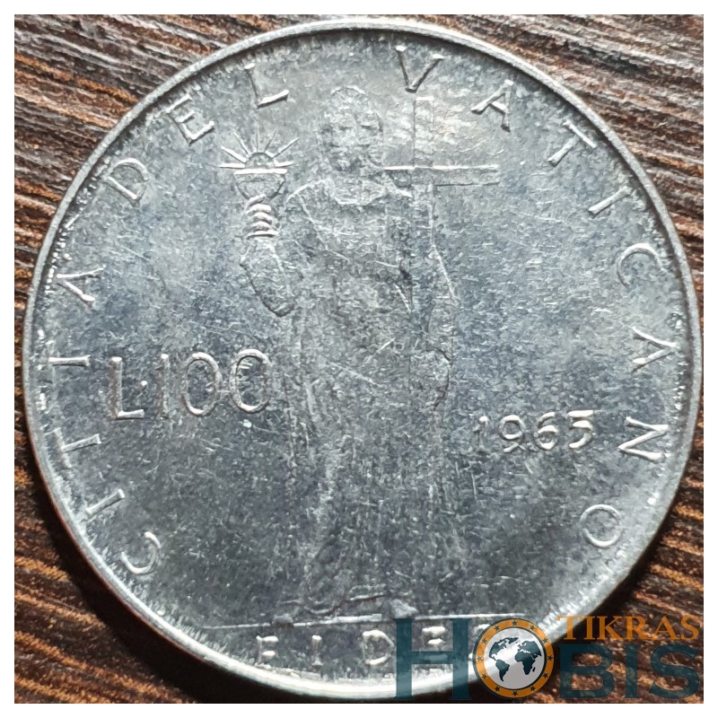 Vatican City 100 lire, 1963-1965 KM82