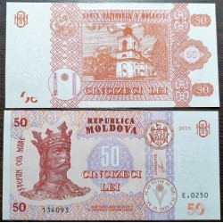 Moldavija 50 Lei, 2015 P-24b