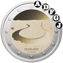 Vokietija 2 eurai, 2025...