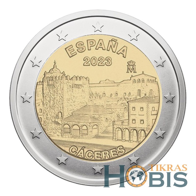 Ispanija 2 eurai, 2023 Kasereso senamiestis UC109