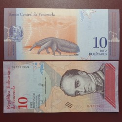 Venezuela 10 bolivars, 2018...