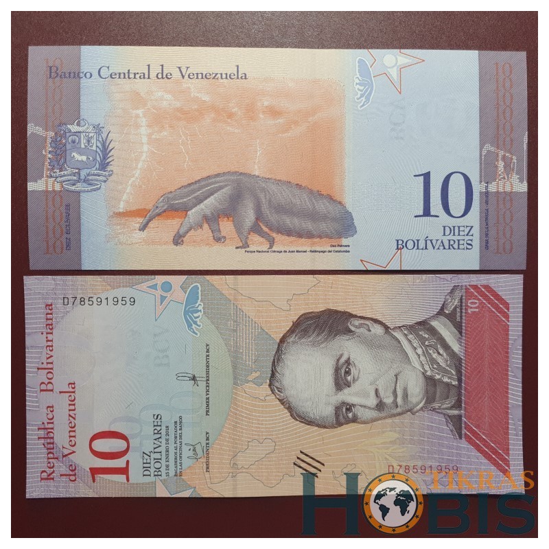 Venesuela 10 bolivarų, 2018 P-103a