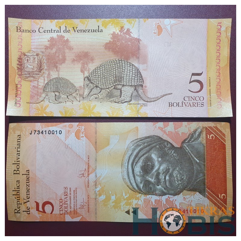 Venesuela 5 bolivarai, 2009 P-89c.2