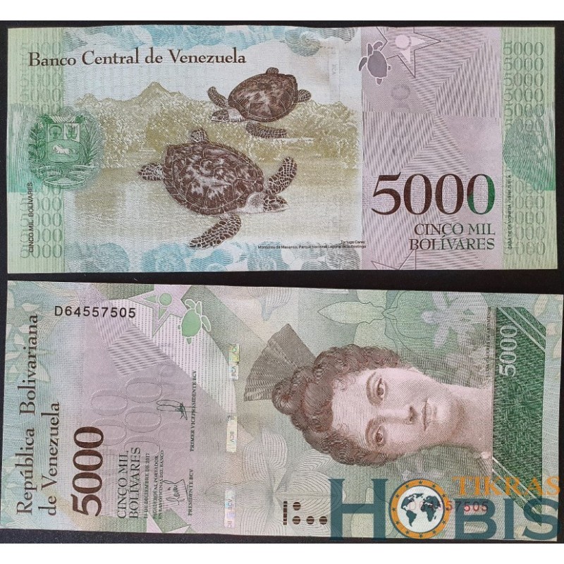 Venesuela 5000 bolivarų, 2017 P-97c