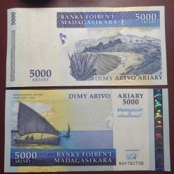 Madagaskaras 5000 Ariary,...