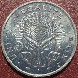 Djibouti 5 francs, 1991 KM22