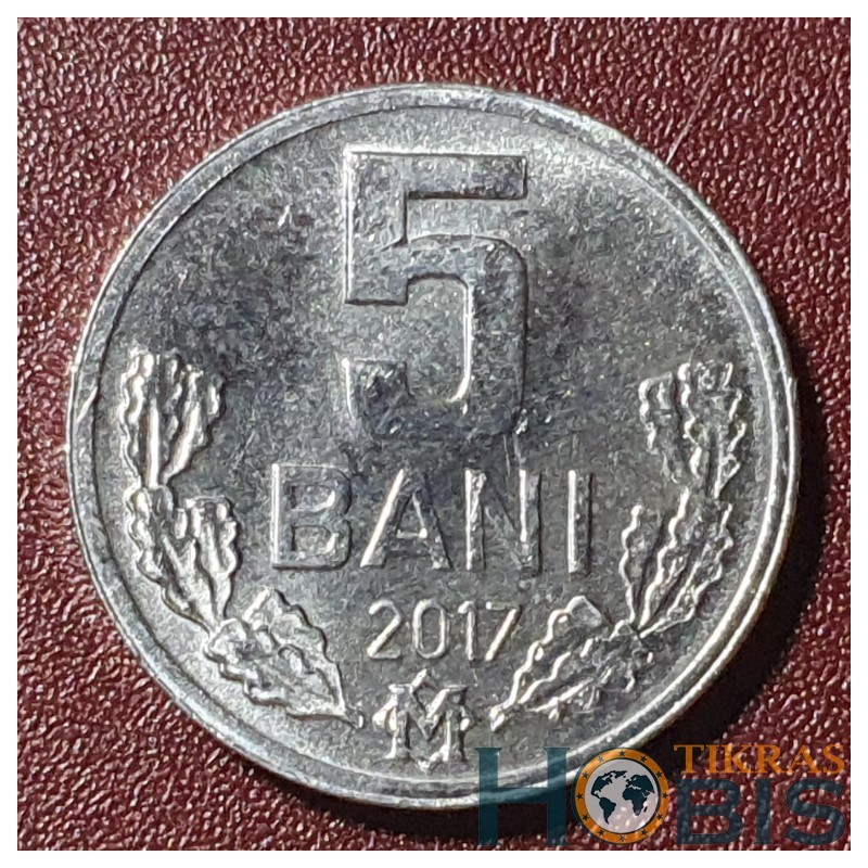 Moldavija 5 baniai, 2017 KM2
