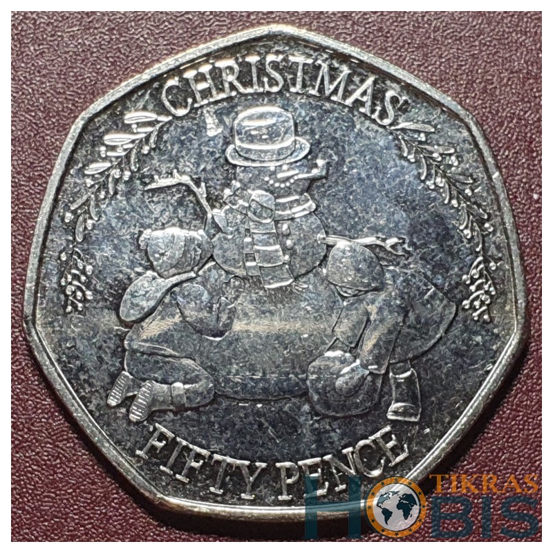 Gibraltar 50 pence, 2023 Christmas UC448