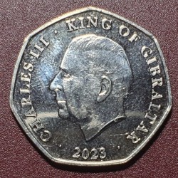 Gibraltar 50 pence, 2023 Christmas UC448