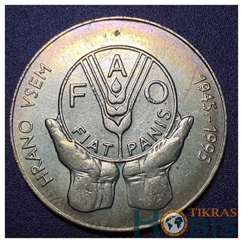 Slovenia 5 tolars, 1995 50th Anniversary - F.A.O. KM21