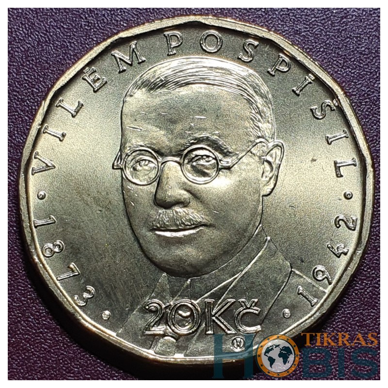 Czech Republic 20 korun, 2019 Vilém Pospíšil UC105
