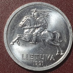 Lithuania 1 centas, 1991 KM85