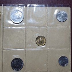 Italija liros, 1975 metų, 5 monetų rinkinys